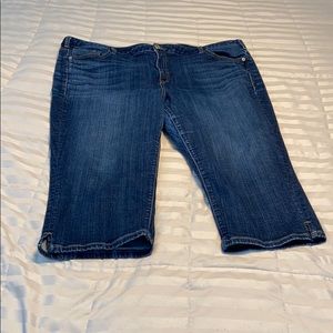Lane Bryant sz 24 denim jean capris